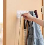 6-in-1 Heavy-Duty Self-Adhesive Wall Hooks – Waterproof Transparent Hooks - Image 4