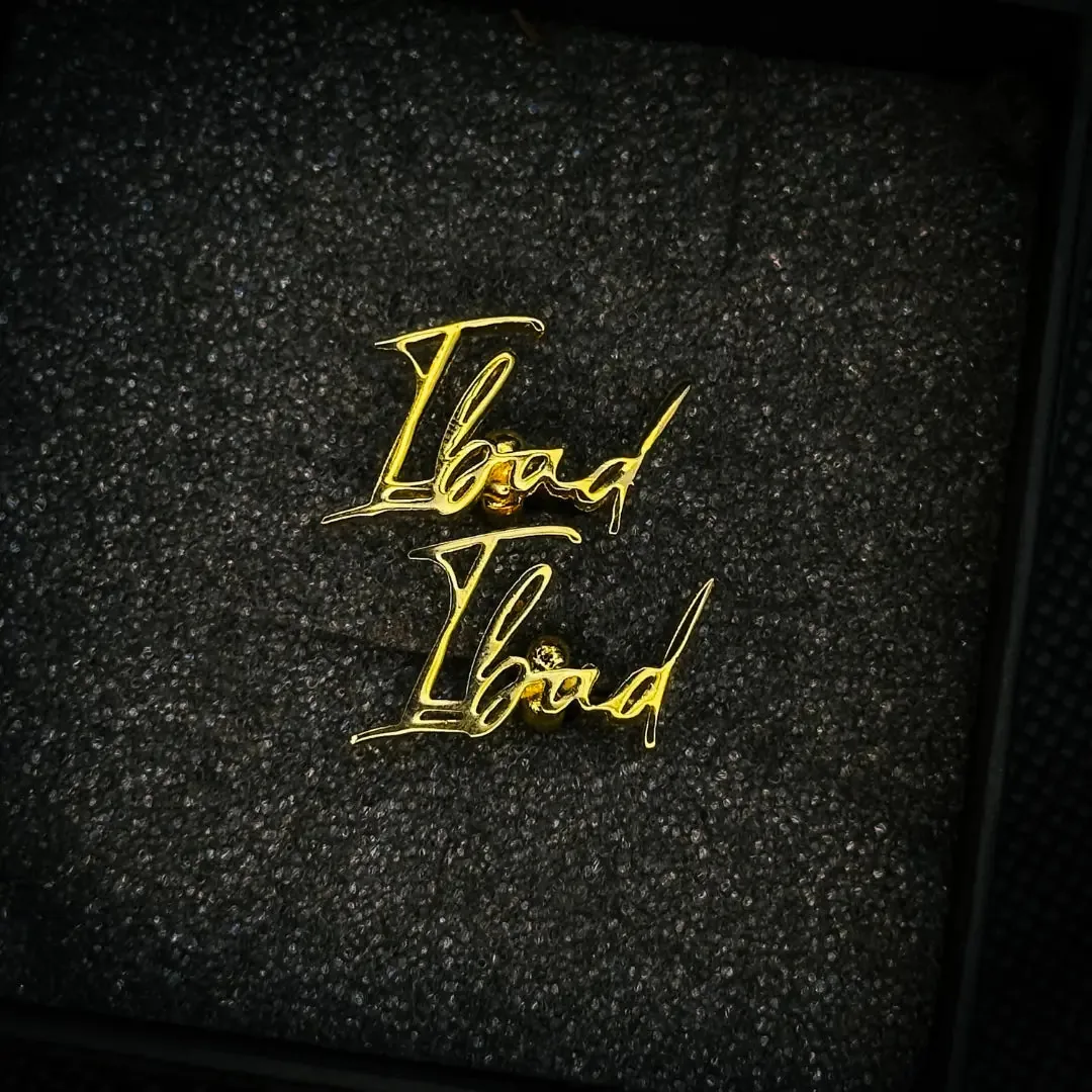 Minimalist Font Name Cufflinks